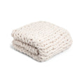 Chunky Knit Throw Blanket — Cream