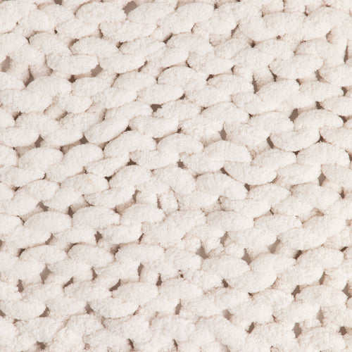 Chunky knit throw detail